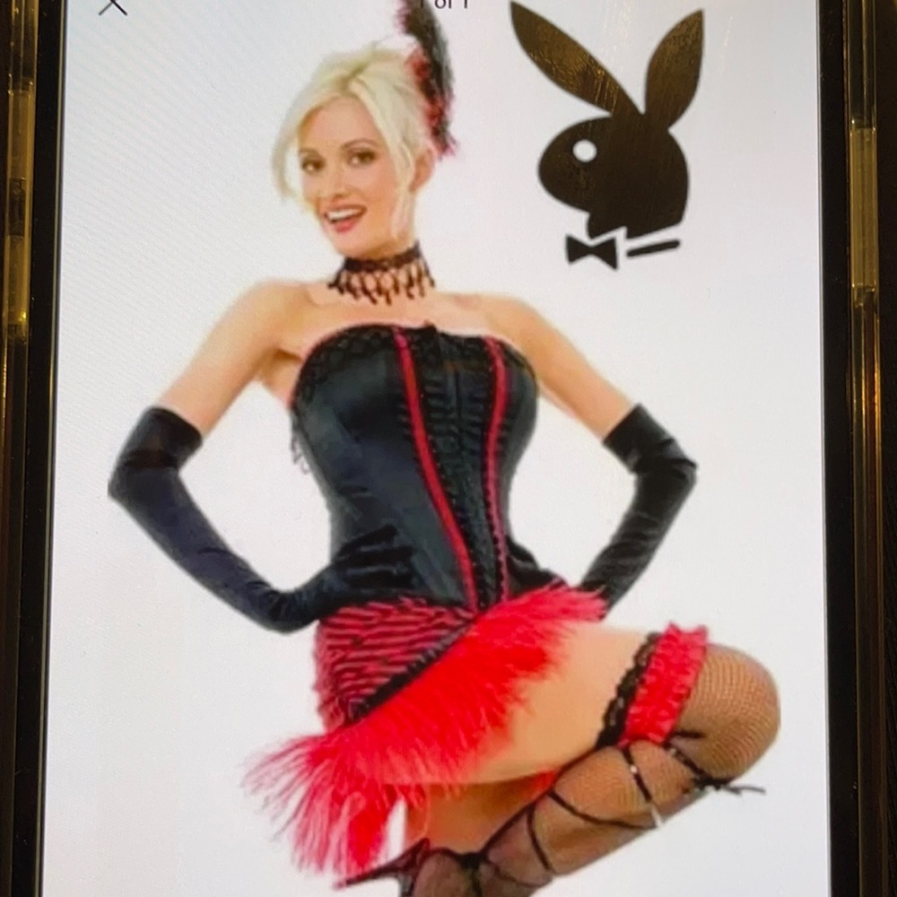 New Playboy Halloween Authen Saloon Costume